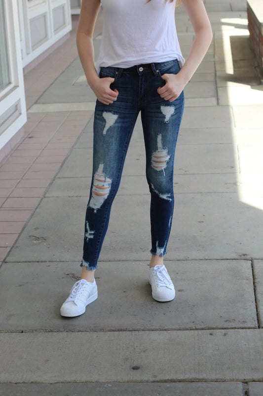 Kan Can Super Distressed Denim